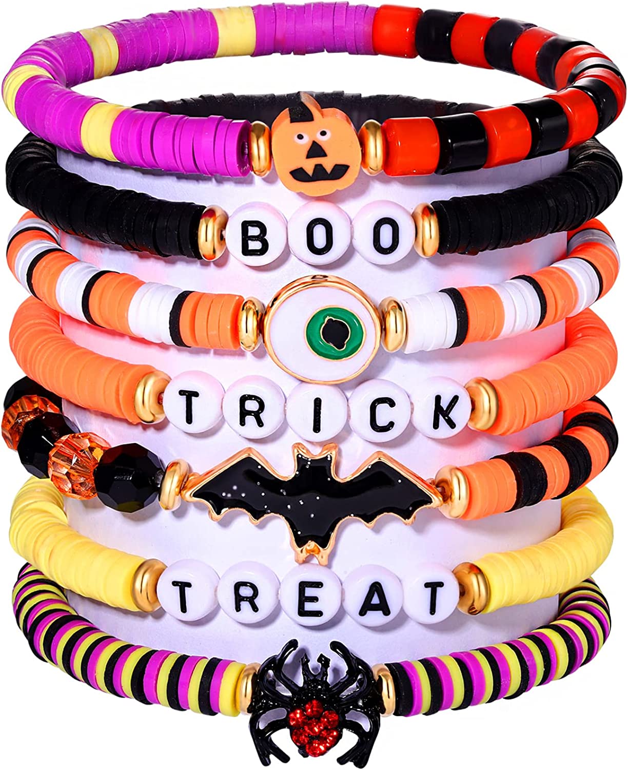 230816064321422_1 XOCARTIGE Surfer Heishi Bracelets for Women Stackable Rainbow Vinyl Disc Clay Beaded Stretch Bracelets Elastic Layering Friendship Bracelets Boho Summer Beach Jewelry - Image 1